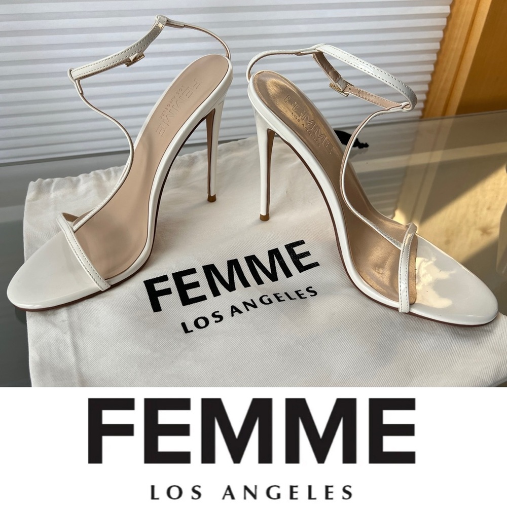 FEMME Los Angeles White Stiletto Heels